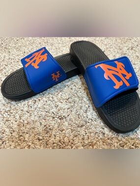 Men's NY Mets Logo Slides